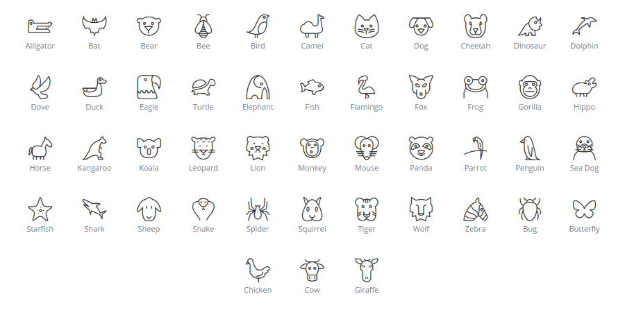 Animals icons