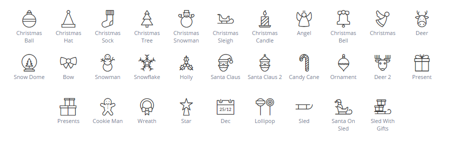 Christmas icons