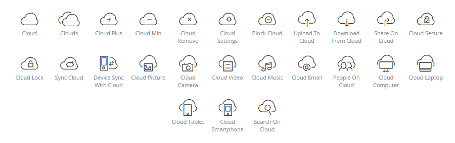 Cloud icons