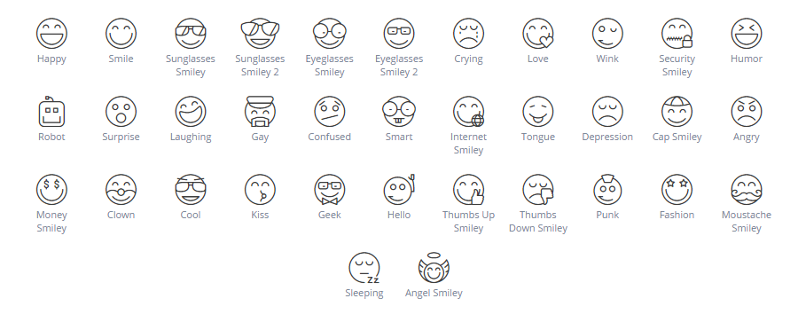 Emoticons icons