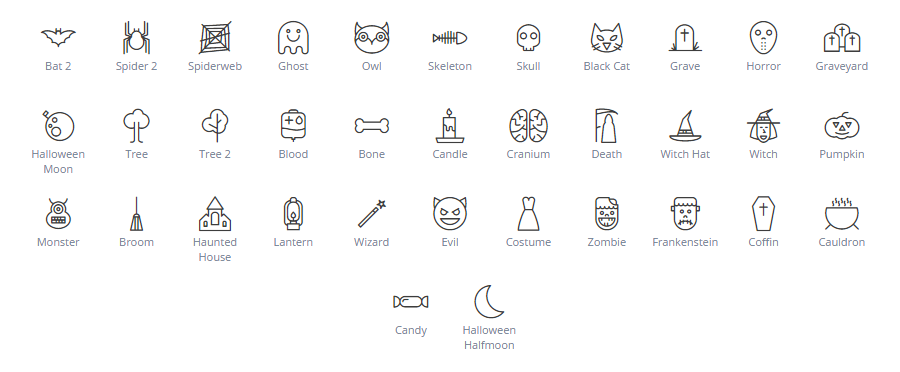 Halloween icons