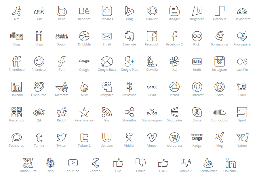 Social Media icons