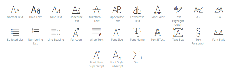 Text icons