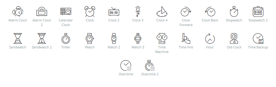 Time icons