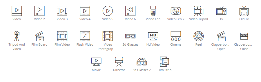 Videos icons