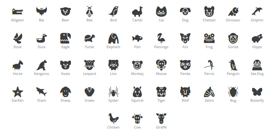 Animals icons