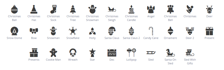 Christmas icons