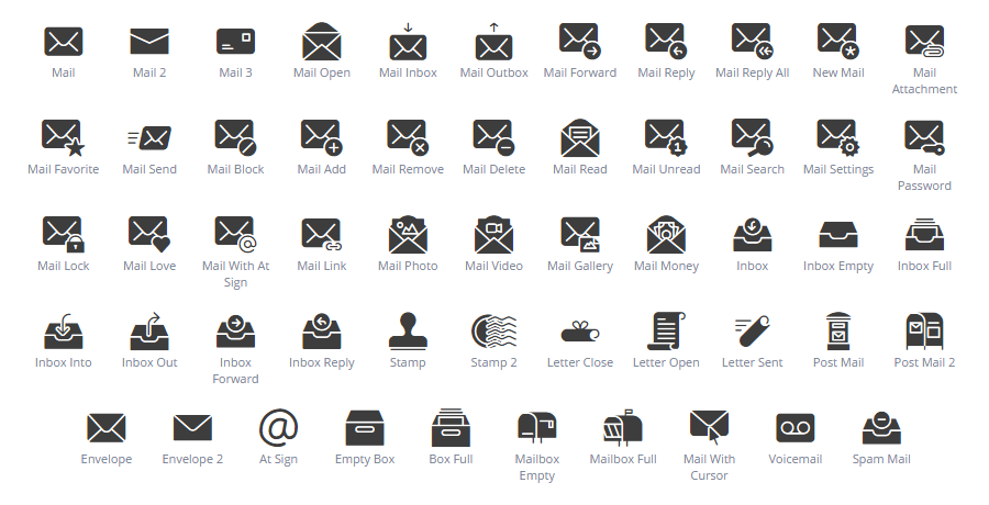 Emails icons