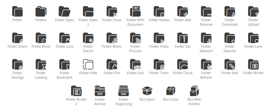 Folders icons