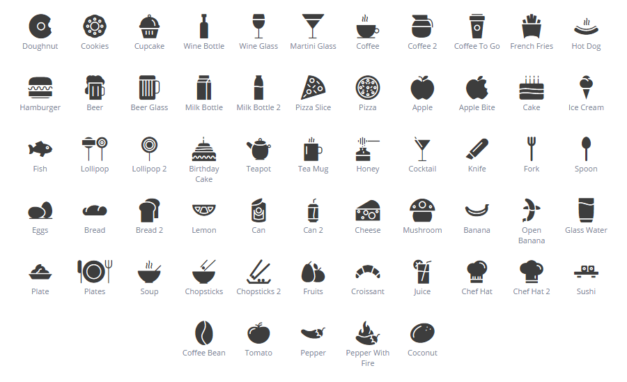 Food & Drinks icons