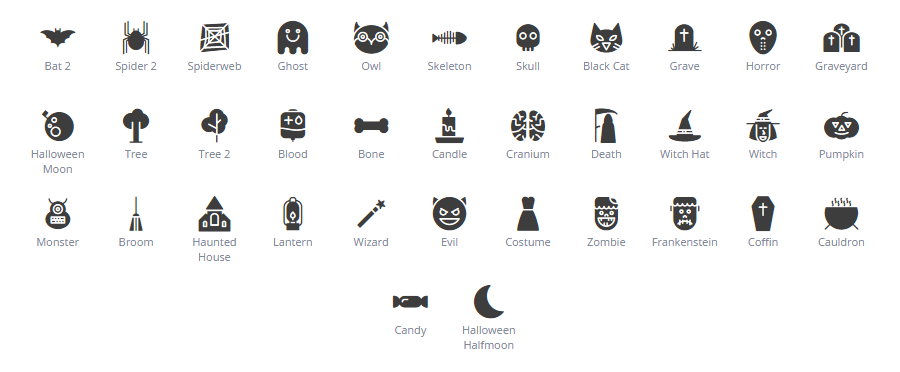 Halloween icons