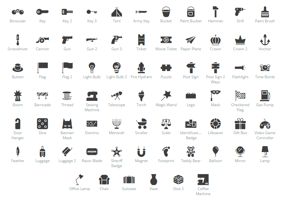 Objects icons