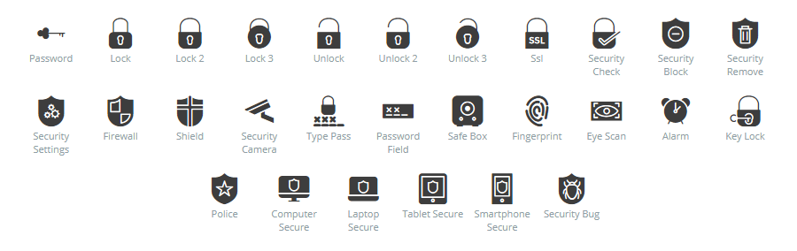 Security icons