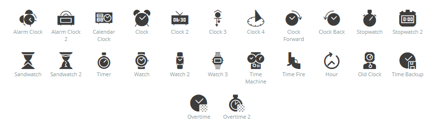 Time icons
