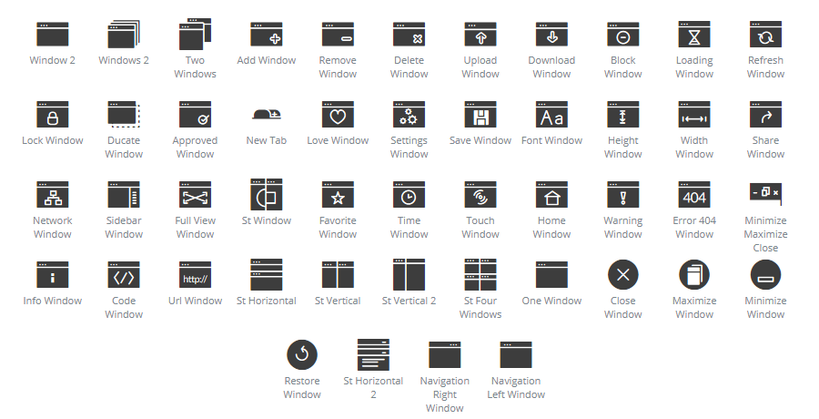 Windows icons