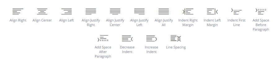 Alignment icons
