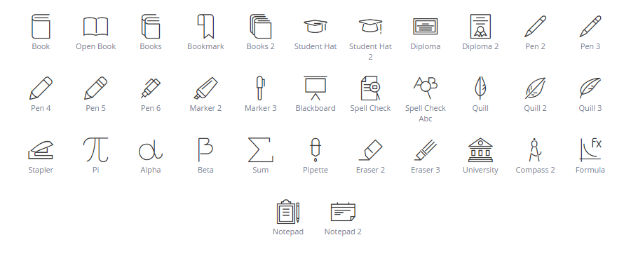 Education icons