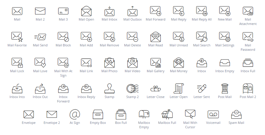 Emails icons