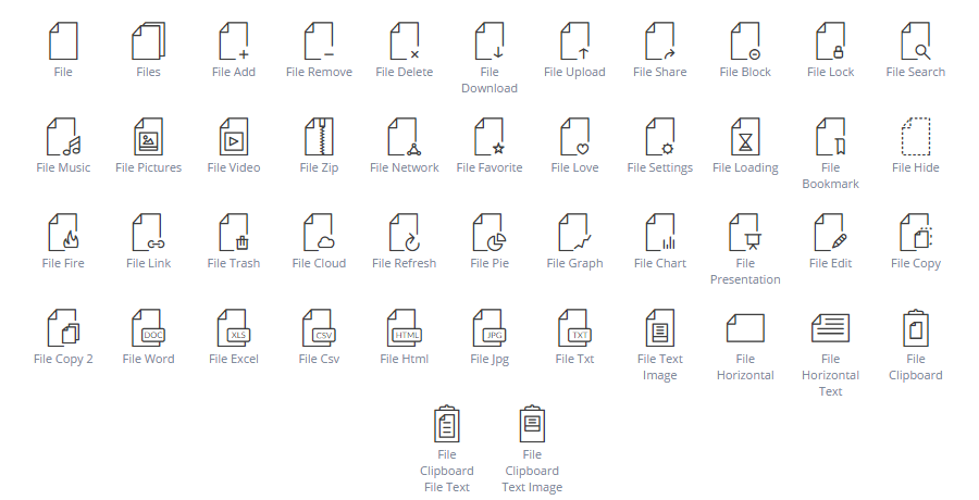 Files icons