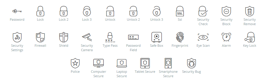 Security icons