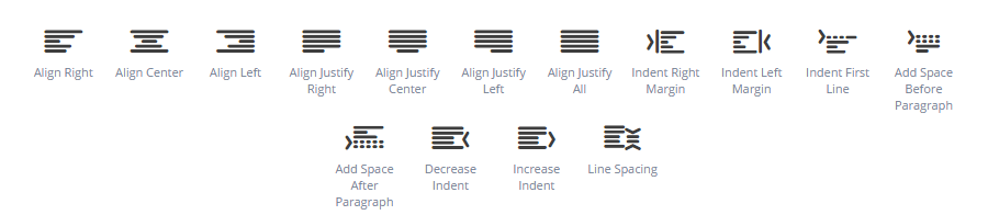 Alignment icons