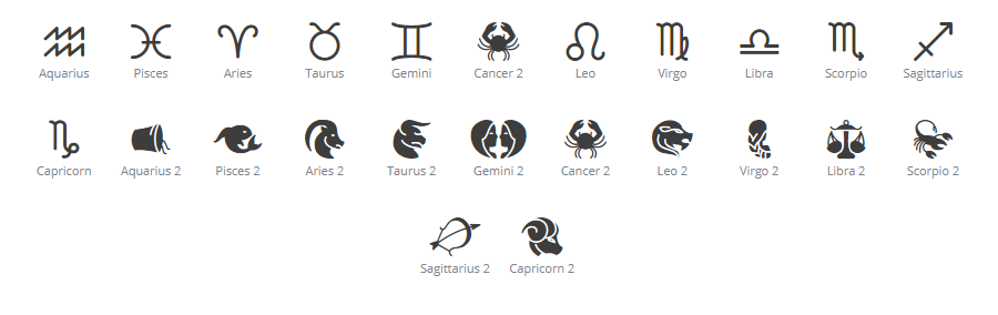 Zodiac icons